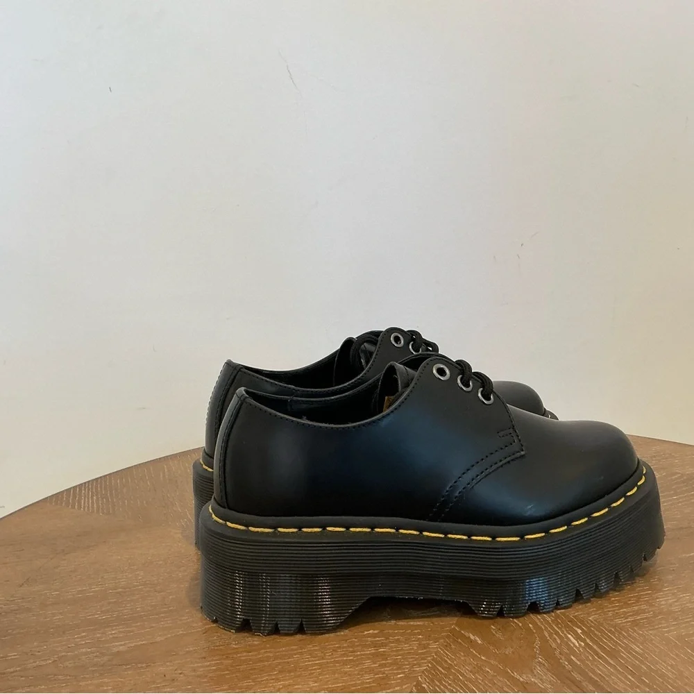 Dr. Martens 1461 Quad Smooth Leather Platform Shoes Unisex